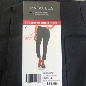 Rafaella Black Stretch Ankle Pants